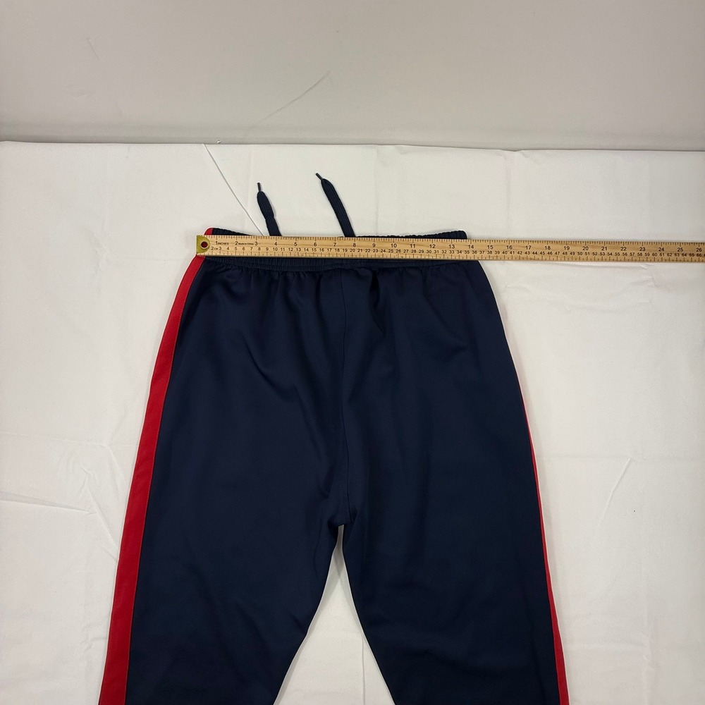Anotwener Mens Track Pants Navy Blue Red Side Stripe Zipper Pockets 2XL - Picture 7 of 8